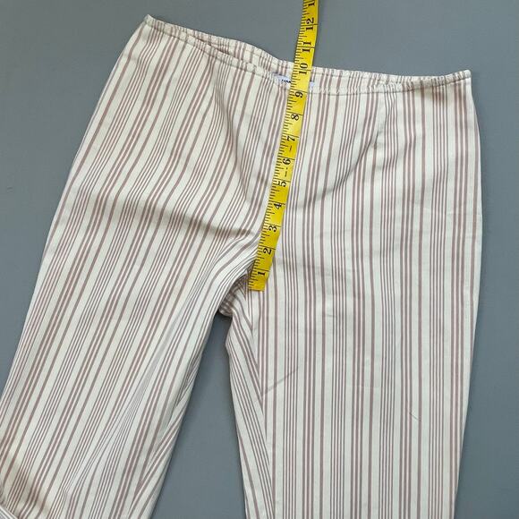 Moschino Cheap and Chic Cotton Striped Low-Waist Trouser Cream Tan Pinstripe sz8 - Picture 11 of 11